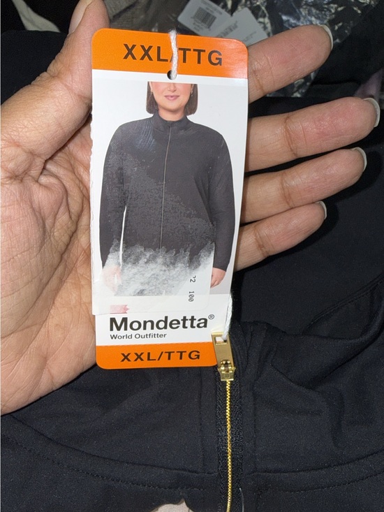 Mondetta Jackets & Blazers - Mondetta Black Zip Jacket with Gold Hardware